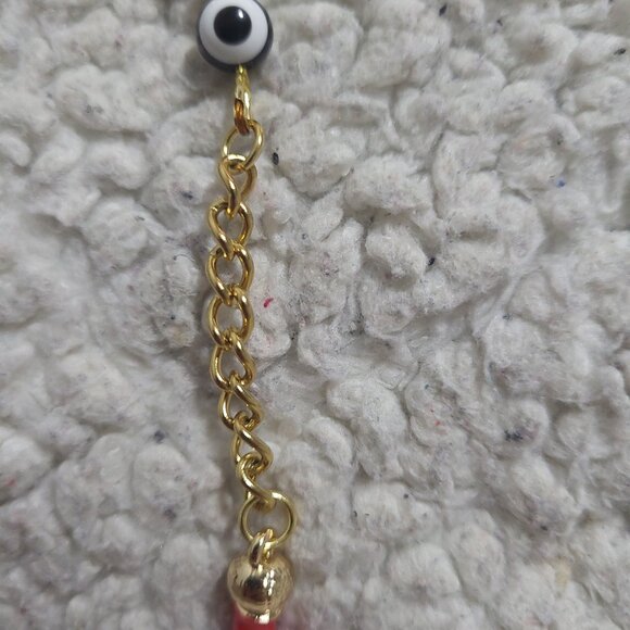 Italian Red Onyx Cornicello Charm for Car Mirror: Good Luck and Protection - Picture 8 of 9